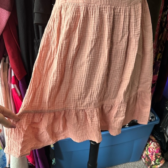 Forever 21 Pink/Coral Textured Waffle Knit Mini Dress size large - Picture 4 of 6